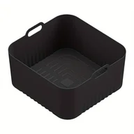 Akcesoria i części AGD - TEMU 17cm Czarny silikonowy formularz do frytownic for philips HD9252 HD9200 HD9255 - Pojemność 4-5L, Kosz bez przywierania, Łatwe czyszczenie i - miniaturka - grafika 1