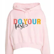 Zestawy upominkowe - RÓŻOWA BLUZA Damska DO YOUR BEST Girl Power Ciekawe Wzory Rozmiar 134 cm - miniaturka - grafika 1