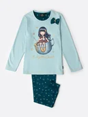 Piżamy dla dziewczynek - SANTORO London Piżama "Sabtoro Gorjuss" w kolorze błękitno-morskim - miniaturka - grafika 1