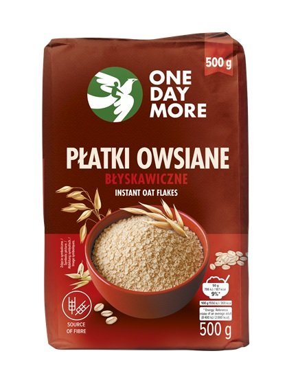 OneDayMore Płatki owsiane błyskawiczne 500g