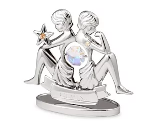 Crystocraft, miniaturka-figurka chromowana Swarovski ZNAK ZODIAKU/Bliźnięta, chrom - Figurki dekoracyjne - miniaturka - grafika 1