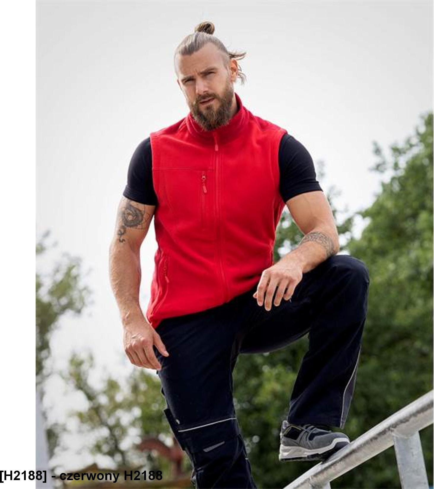 Ardon ARDON MARTIN - kamizelka męska polarowa - czerwony H2188 L