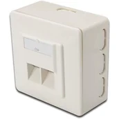 Kable miedziane - Digitus Gniazdo natynkowe kat.5e 2xRJ45 ekranowane - miniaturka - grafika 1