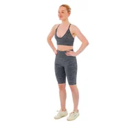 Spodnie sportowe damskie - Damski zestaw sportowy Xtreme - krótkie legginsy + biustonosz sportowy -Antracyt - miniaturka - grafika 1