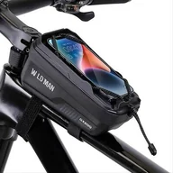 Sakwy rowerowe - Torba rowerowa na ramę WILDMAN GX200 Czarny - miniaturka - grafika 1