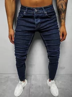 Spodnie męskie - Spodnie jeansowe męskie granatowe OZONEE E/1252SP - Ozonee - miniaturka - grafika 1