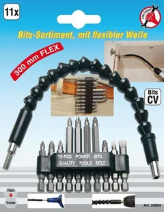 Kraftmann Przedłużka giętka do bitów 1/4", 11 cz. B.20804 - Bity - miniaturka - grafika 1