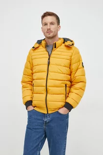 Kurtki męskie - Pepe Jeans kurtka męska kolor żółty zimowa - grafika 1