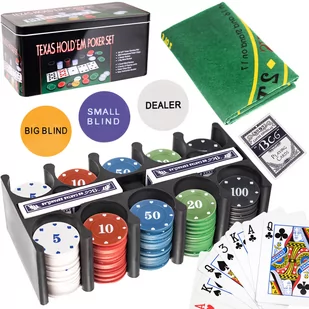 Zestaw do Pokera Texas Żetony 200szt Karty Mata ISO TRADE - Gry karciane - miniaturka - grafika 1