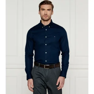 Tommy Hilfiger Koszula DOBBY | Slim Fit - Koszule męskie - miniaturka - grafika 1
