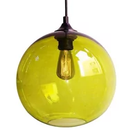 Lampy sufitowe - Candellux Lampa wisząca EDISON 31-29546 szklana OPRAWA zwis kula ball Zielony - miniaturka - grafika 1