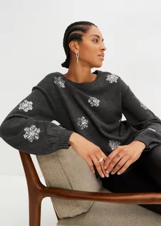 Swetry damskie - Sweter z cekinami - bonprix - grafika 1