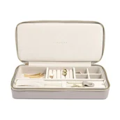 Pudełka i szkatułki - Stackers Pudełko podróżne na biżuterię z miejscem na naszyjniki  taupe Stackers - miniaturka - grafika 1