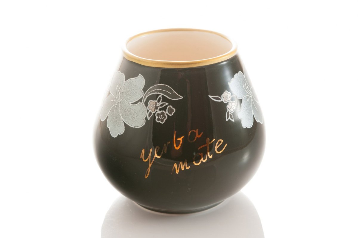 NACZYNIE KUBEK TYKWA DO YERBA MATE CZARNY POLSKA