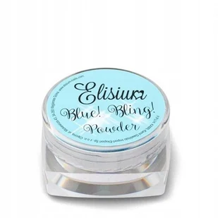 Pyłek Elisium Blue Bling Powder + Pacynka - Ozdoby do paznokci - miniaturka - grafika 1