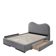 Łóżka dla dzieci i młodzieży - Amber 160 Popielaty Halmar Łóżko Tapicerowane Halmar - miniaturka - grafika 1