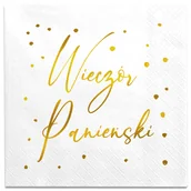 Dekoracje i nakrycia stołu na imprezę - Serwetki iałe Wieczór Panieński 12 szt. - miniaturka - grafika 1