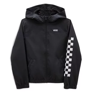 Vans Dziewczęca Kastle Classic Windbreaker kurtka niemowlęca, czarno-biała, 140, czarno-biały, 10-12 Lat - Kurtki i płaszcze dla dziewczynek - miniaturka - grafika 1