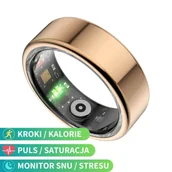 Smartband - Rubicon smartring R02 złoty r. 14 (S7) inteligentny pierścień SMARUB318 - miniaturka - grafika 1