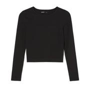 Koszulki i topy damskie - Cropp - Czarna bluzka basic - Czarny - miniaturka - grafika 1