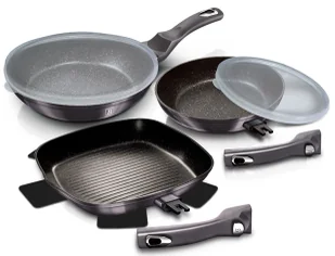 Zestaw 3 patelni z odpinanymi uchwytami R2-B31 - Zestawy garnków i patelni Zestaw 3 patelni z odpinanymi uchwytami R2-B31 - Zestawy garnków i patelni - miniaturka - grafika 1