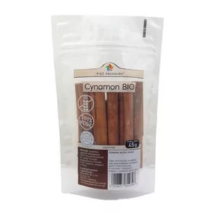 Cynamon cejloński laska bezglutenowy BIO 45 g - Pięć Przemian - Zdrowa żywność - miniaturka - grafika 1