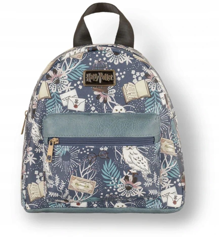 Plecak niebieski kwiatowy i Hedwigą, Harry Potter