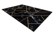 Dywany - Dywan EMERALD ekskluzywny 2000 glamour, stylowy geometryczny, marmur / złoty czarny 120x170 cm - miniaturka - grafika 1