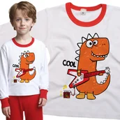Piżamy dla dziewczynek - Piżama dziecięca Śmieszny Dinozaur Grający na Gitarze 98/104 - VoloDonum - miniaturka - grafika 1