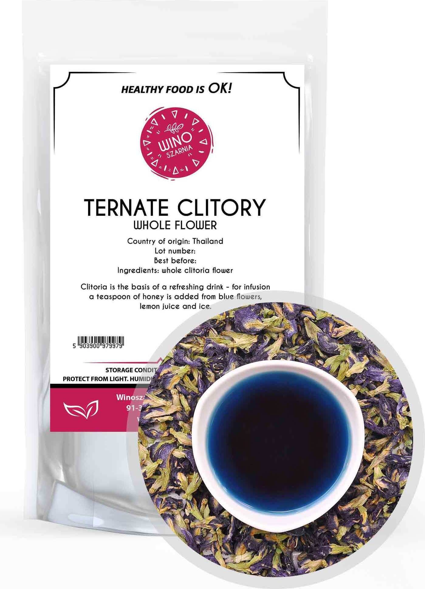 Kwiat Klitoria Ternateńska Herbata Niebieska - 500g Kwiaty Jadalne