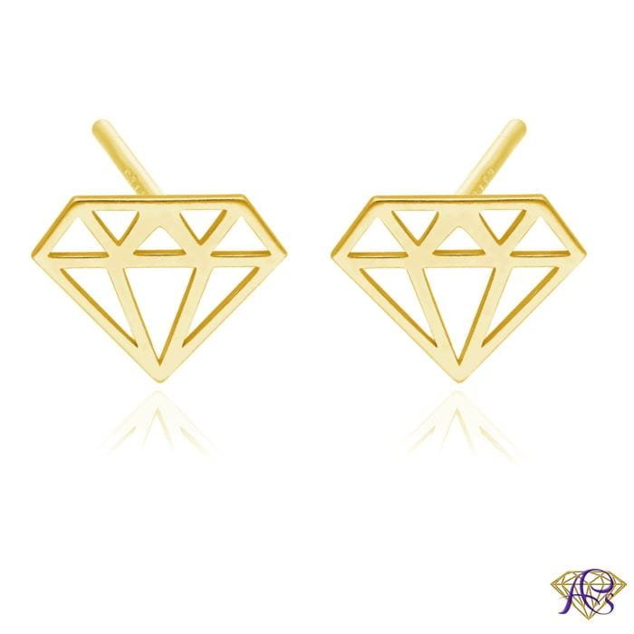 Kolczyki srebrne Ag 925 ażurowe diamenty KSR028G