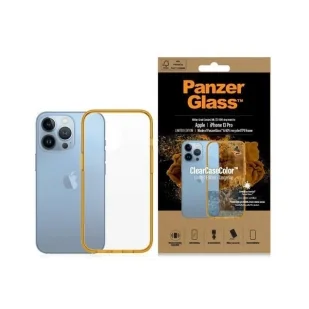 Etui PanzerGlass ClearCase antybakteryjne z certyfikatem Military Grade na iPhone 13 Pro - przezroczysto-żółte - Etui i futerały do telefonów - miniaturka - grafika 1