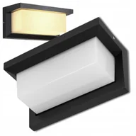 Lampy ogrodowe - Kinkiet Zewnętrzny Lampa Elewacyjna LED Ogrodowa 1X E27 Czarna IP54 - miniaturka - grafika 1