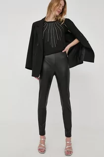Spodnie damskie - Liu Jo spodnie damskie kolor czarny dopasowane high waist - grafika 1