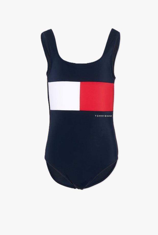 Strój kąpielowy chłopięce tommy hilfiger kids costume da bagno intero scuro altro