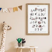 Wyposażenie pokoiku dziecięcego - Plakat dla dzieci alfabet boho IV - miniaturka - grafika 1