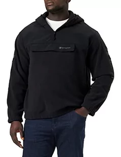 Champion Męska bluza z kapturem Polar Half Zip, czarny, XS - Bluzy męskie - miniaturka - grafika 1