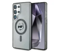 Etui i futerały do telefonów - Karl Lagerfeld Button Choupette Head Printed Logo MagSafe do Galaxy S25 Ultra Czarny - miniaturka - grafika 1