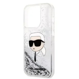 Karl Lagerfeld Etui KLHCP14XLNKHCH do iPhone 14 Pro Max 6,7" hardcase Glitter Karl Head srebrny/silver - Etui i futerały do telefonów - miniaturka - grafika 6