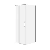 Kabiny prysznicowe - Kabina prysznicowa Cersanit Moduo 80x90x195 prostokątna lewa chrom transparentne S601-305 - miniaturka - grafika 1