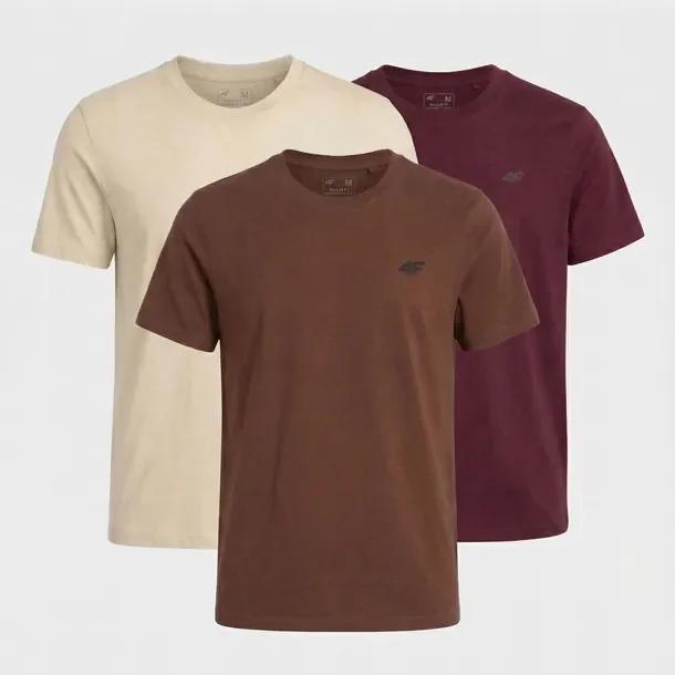 Koszulka Męska Limitowana 4f T-shirt Komplet Zestaw 3 Sztuki 5xl M3948 Ss26