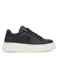 Buty dla dziewczynek - Sneakersy Tommy Hilfiger Low Cut Lace-Up T3A9-33985-1355 Czarny - miniaturka - grafika 1