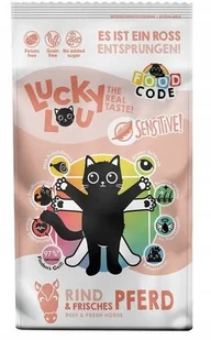 Lucky Lou Food Code Sensitive Wołowina & Konina 1,7kg - Mokra karma dla kotów - miniaturka - grafika 1