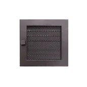 Akcesoria kominkowe - NORDFLAM Kratka kominkowa 17 x 17 cm z żaluzją Grafit - miniaturka - grafika 1
