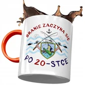 Kubki - Kubek Pomarańczowy na Urodziny 20 20ste 20-ste z Nadrukiem ze Zdjęciem + Opakowanie na prezent (wzór 02) - miniaturka - grafika 1