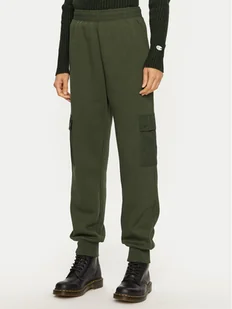 Champion Spodnie dresowe 117499 Khaki Regular Fit - Spodnie sportowe damskie - miniaturka - grafika 1