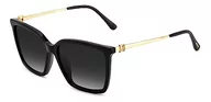 Okulary przeciwsłoneczne - Jimmy Choo TOTTA/G/S Okulary Przeciwsłoneczne Black Silver/Dark Grey Shaded 56/17/145 donna - miniaturka - grafika 1