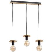 Lampy sufitowe - KET LAMPA wisząca industrialna OPRAWA metalowy ZWIS na listwie czarna złota KET421 - miniaturka - grafika 1