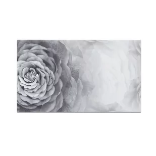 Szklana deska kuchenna HOMEPRINT Czarno biały kwiat róży 60x52 cm - Deski do krojenia - miniaturka - grafika 1