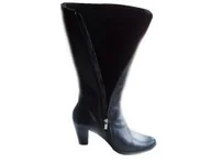 Kozaki damskie - BnW Kozaki ze skóry cholewka 44 cm słupek 8 cm - miniaturka - grafika 1